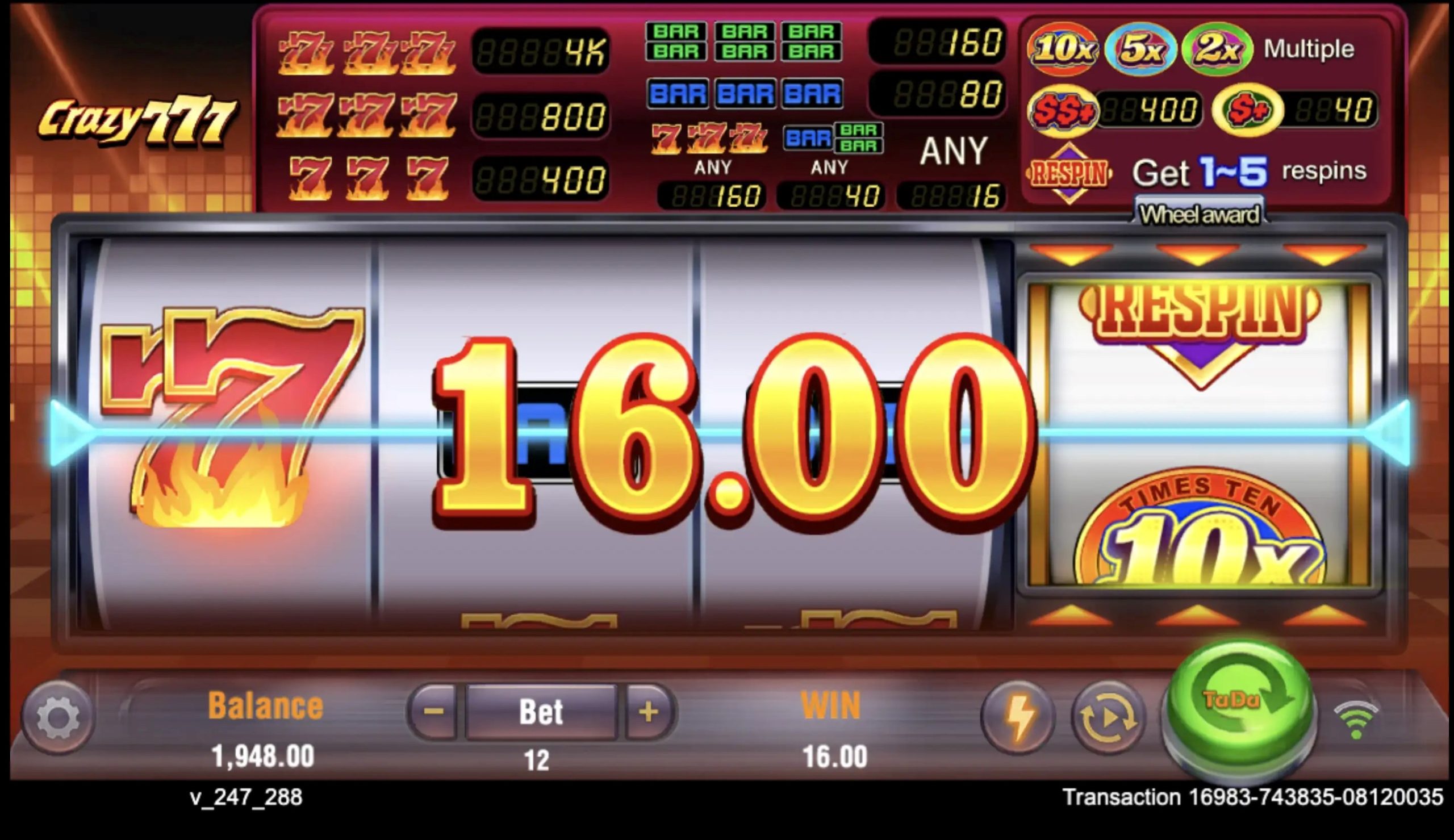 Introduction to Crazy 777 Slot-Tada Games EEBET77